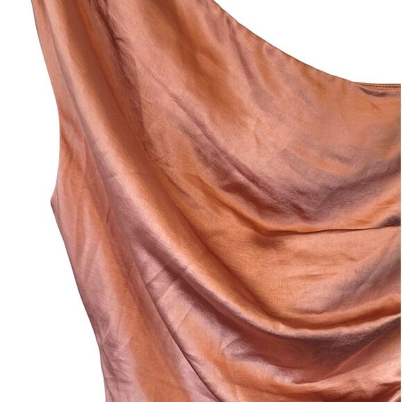 Elliatt Women's Copper Cassini One Shoulder Dress Size M - Picture 4 of 7